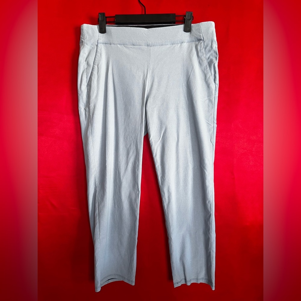 🧸2/$20-#325-Simply Vera Vera Wang Capri Pants Light Blue Sz Med *Read Descr.